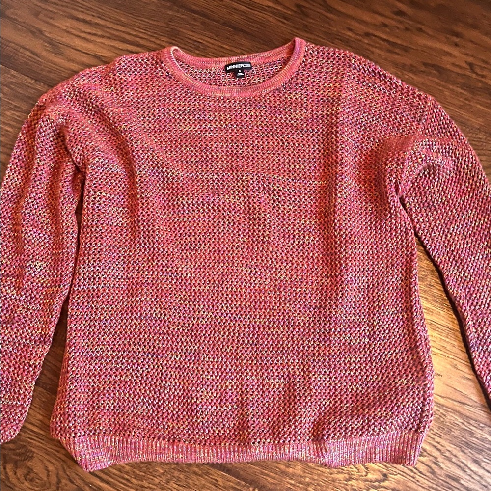 Minnie rose Netted Sweater Size Small